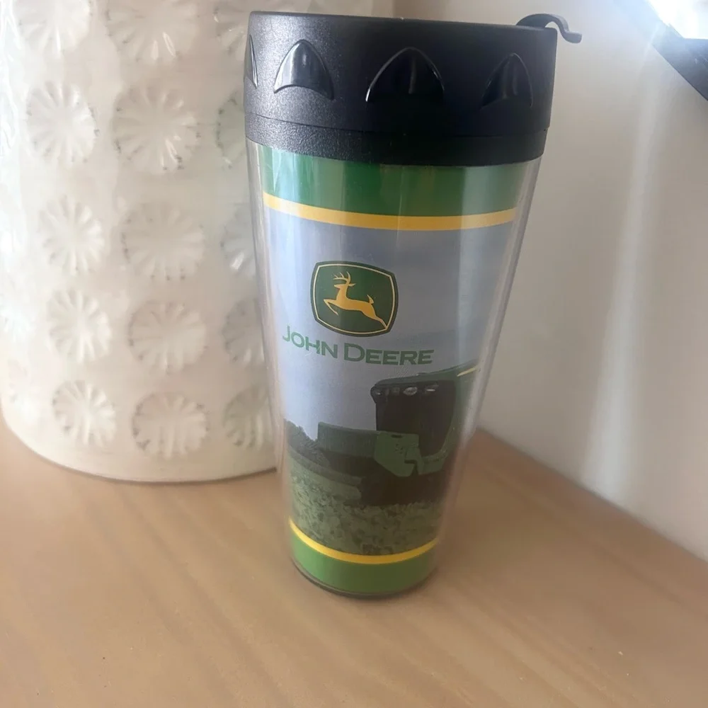 John Deere Plastic Double Walled Tumbler Mug Cup